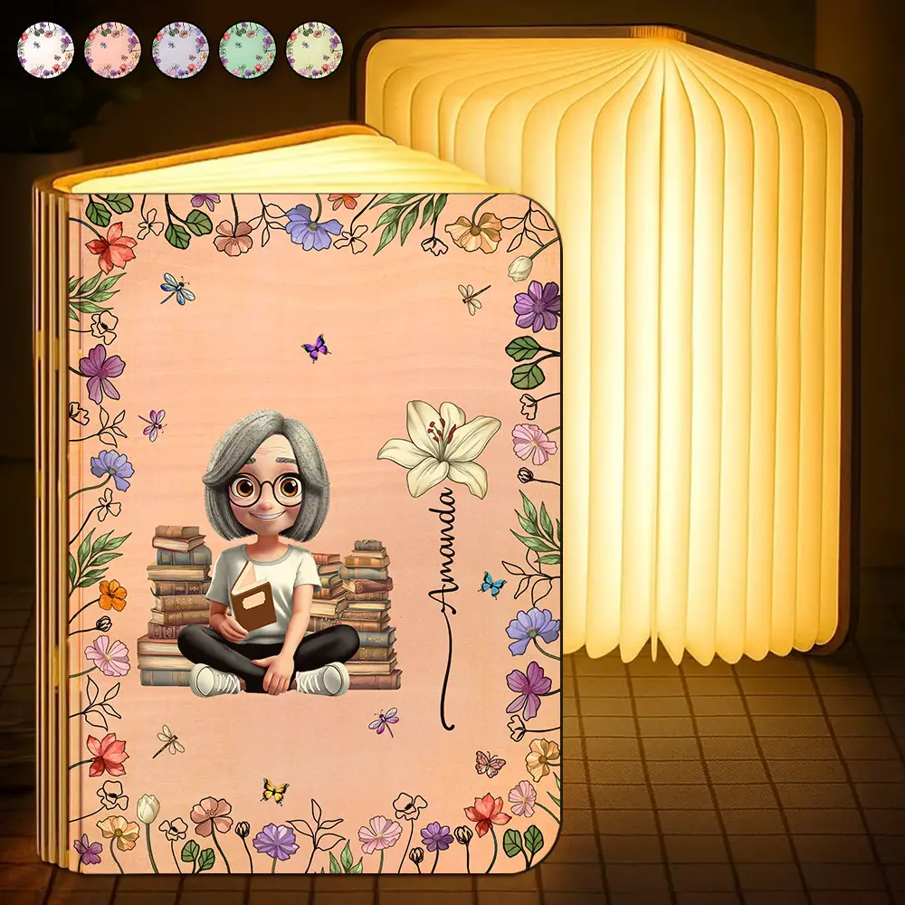 Just A Girl Who Love Reading - Personalized Book Lamp - Image 2
