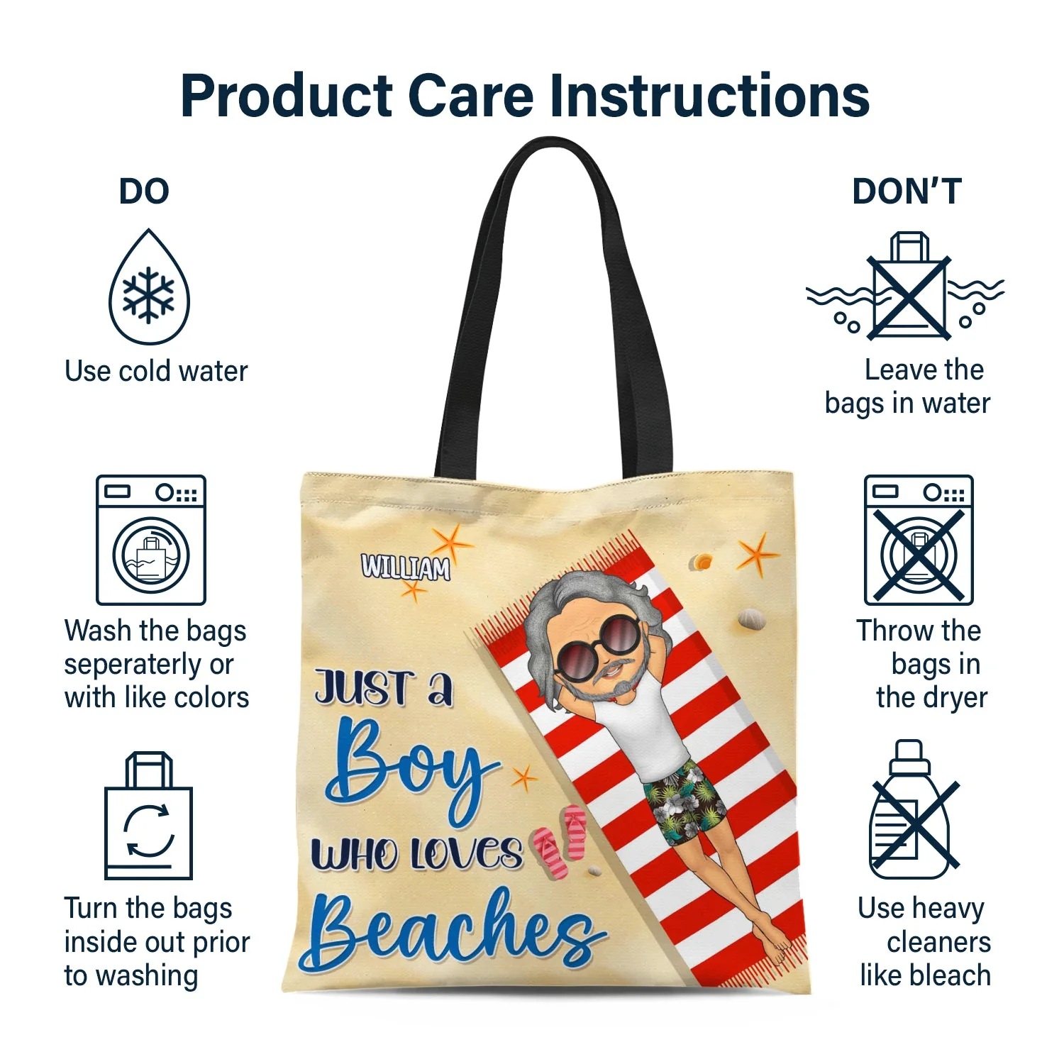 Just A Girl Who Loves Beach Traveling - Birthday Gift For Travel Lovers - Personalized Zippered Canvas Bag - Image 7