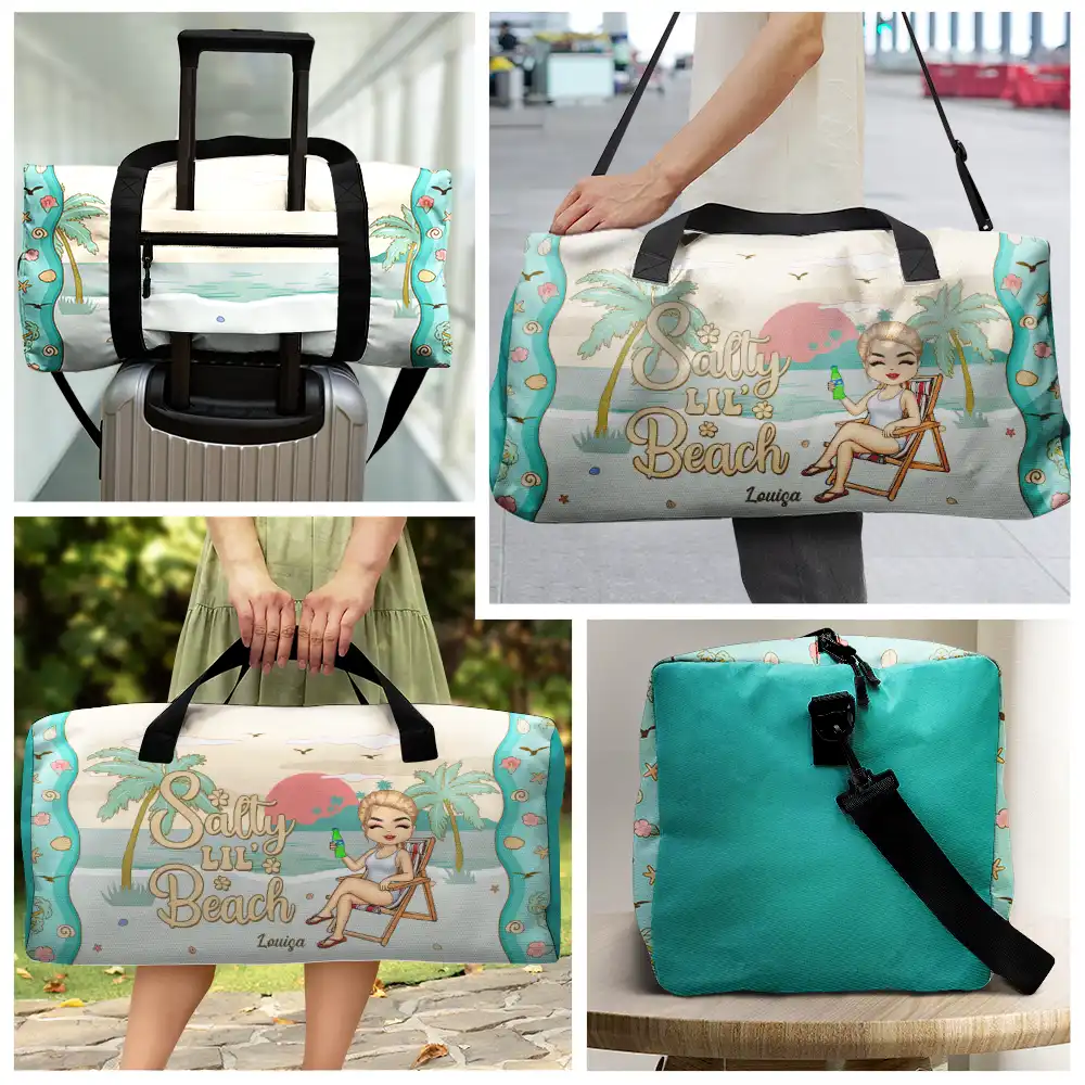 Just A Girl Who Loves Beaches - Personalized Duffle Bag - Image 3