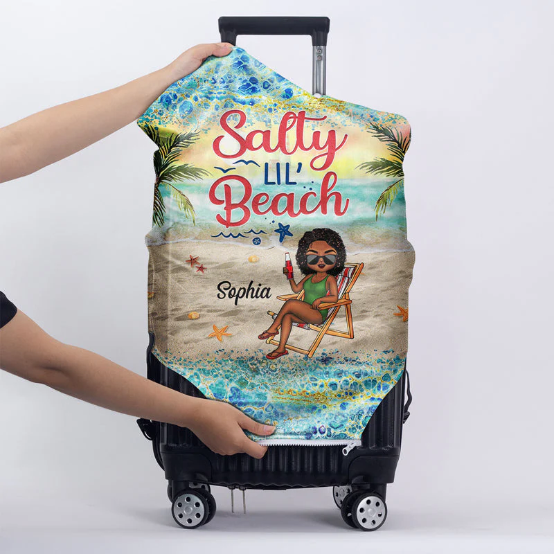 Just A Girl Who Loves Beaches Traveling - Gift For Women - Personalized Custom Luggage Cover - Image 5