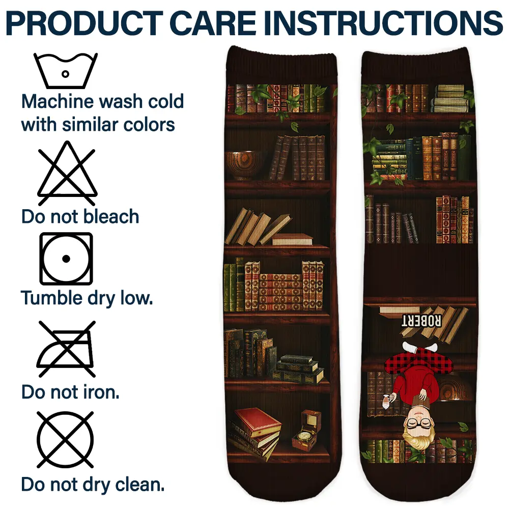 Just A Girl Who Loves Book - Personalized Socks - Image 6