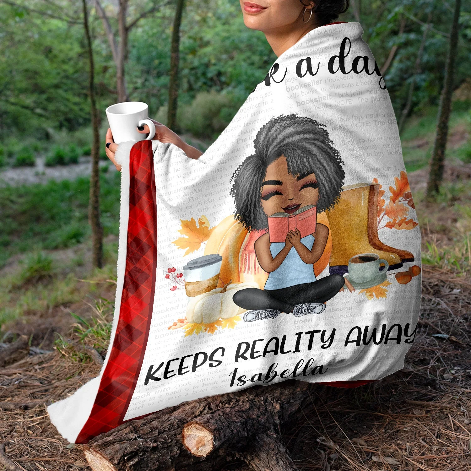 Just A Girl Who Loves Books - Gift For Women, Reading Lover - Personalized Fleece Blanket - Image 3