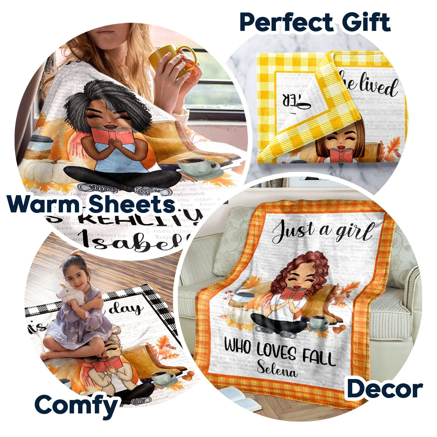 Just A Girl Who Loves Books - Gift For Women, Reading Lover - Personalized Fleece Blanket - Image 5
