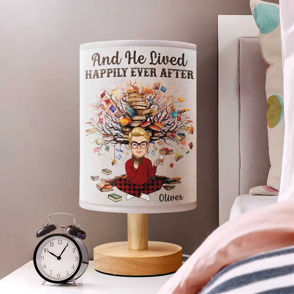 Just A Girl Who Loves Books - Personalized Fabric Lamp - Image 2