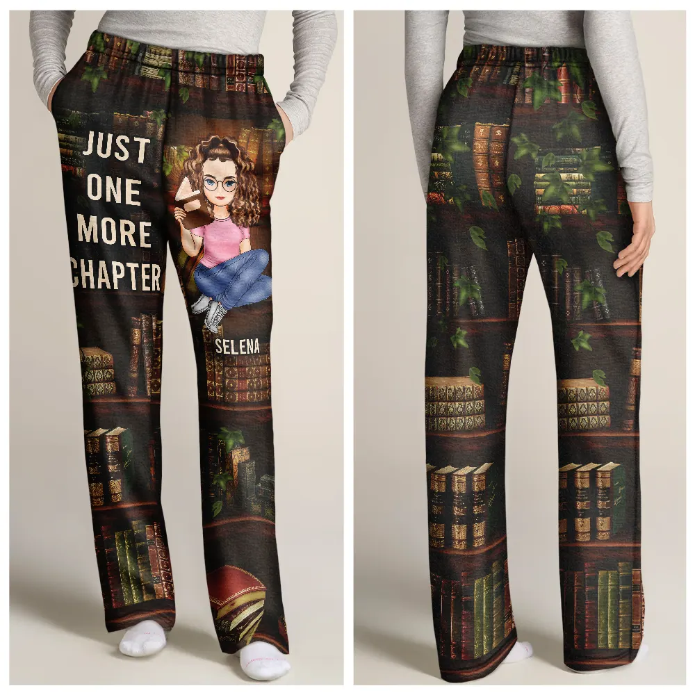 Just A Girl Who Loves Books - Personalized Pajama Pants - Image 3