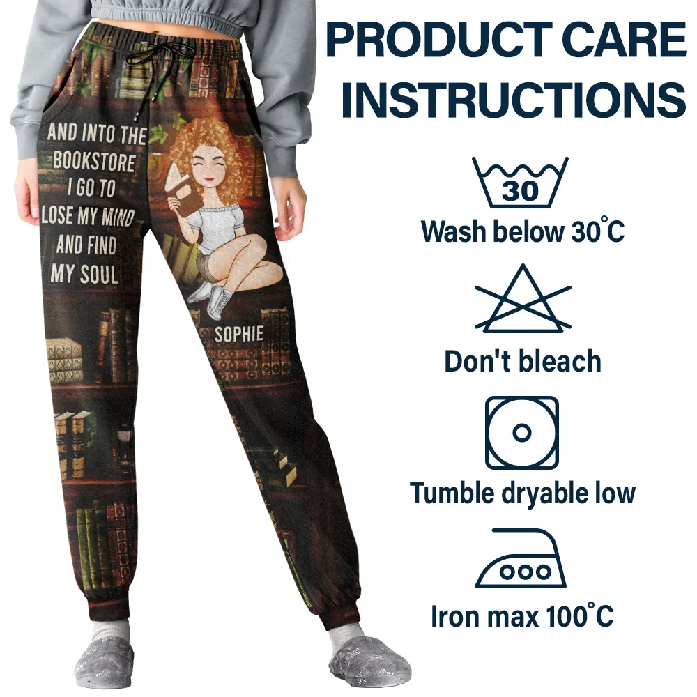 Just A Girl Who Loves Books - Personalized Pajama Pants - Image 5