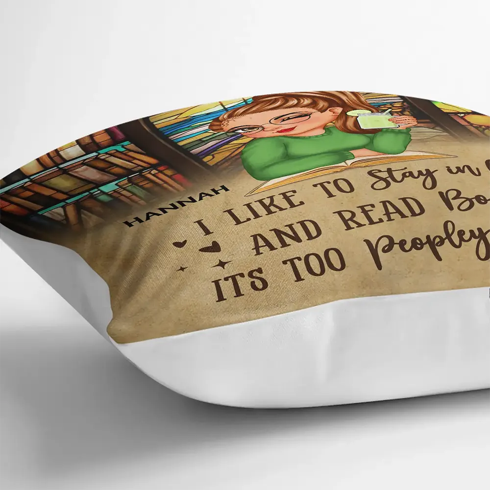 Just A Girl Who Loves Books Reading Lovers - Personalized Pillow - Image 3