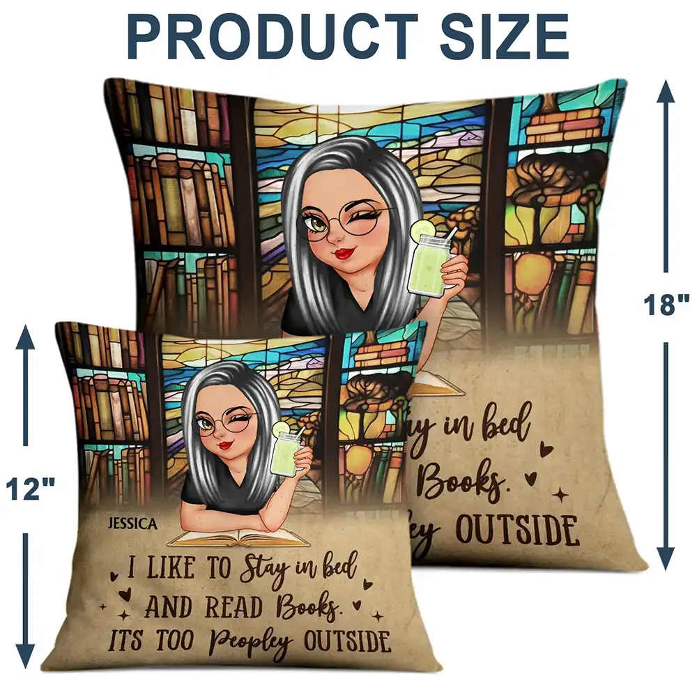 Just A Girl Who Loves Books Reading Lovers - Personalized Pillow - Image 4