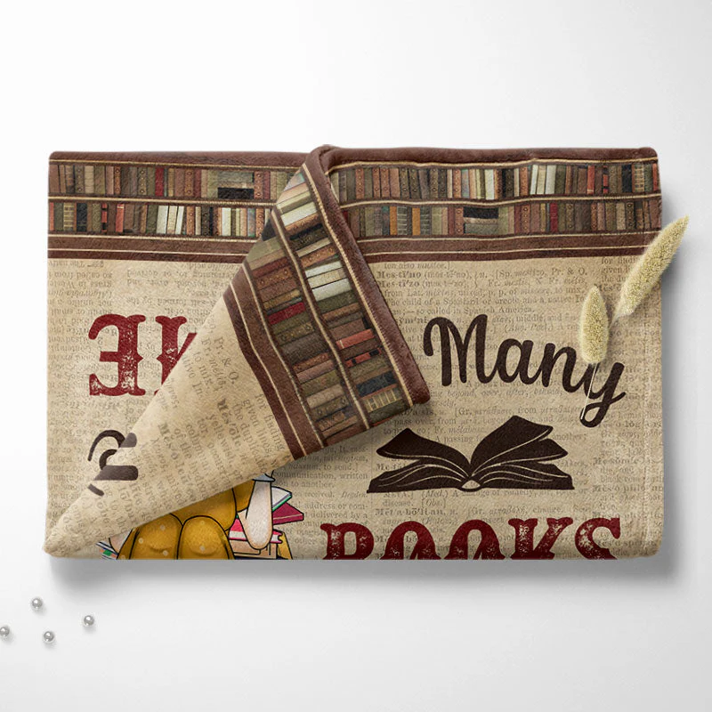Just A Girl Who Loves Books Reading Vintage - Gift For Book Lovers - Personalized Custom Fleece Blanket - Image 4
