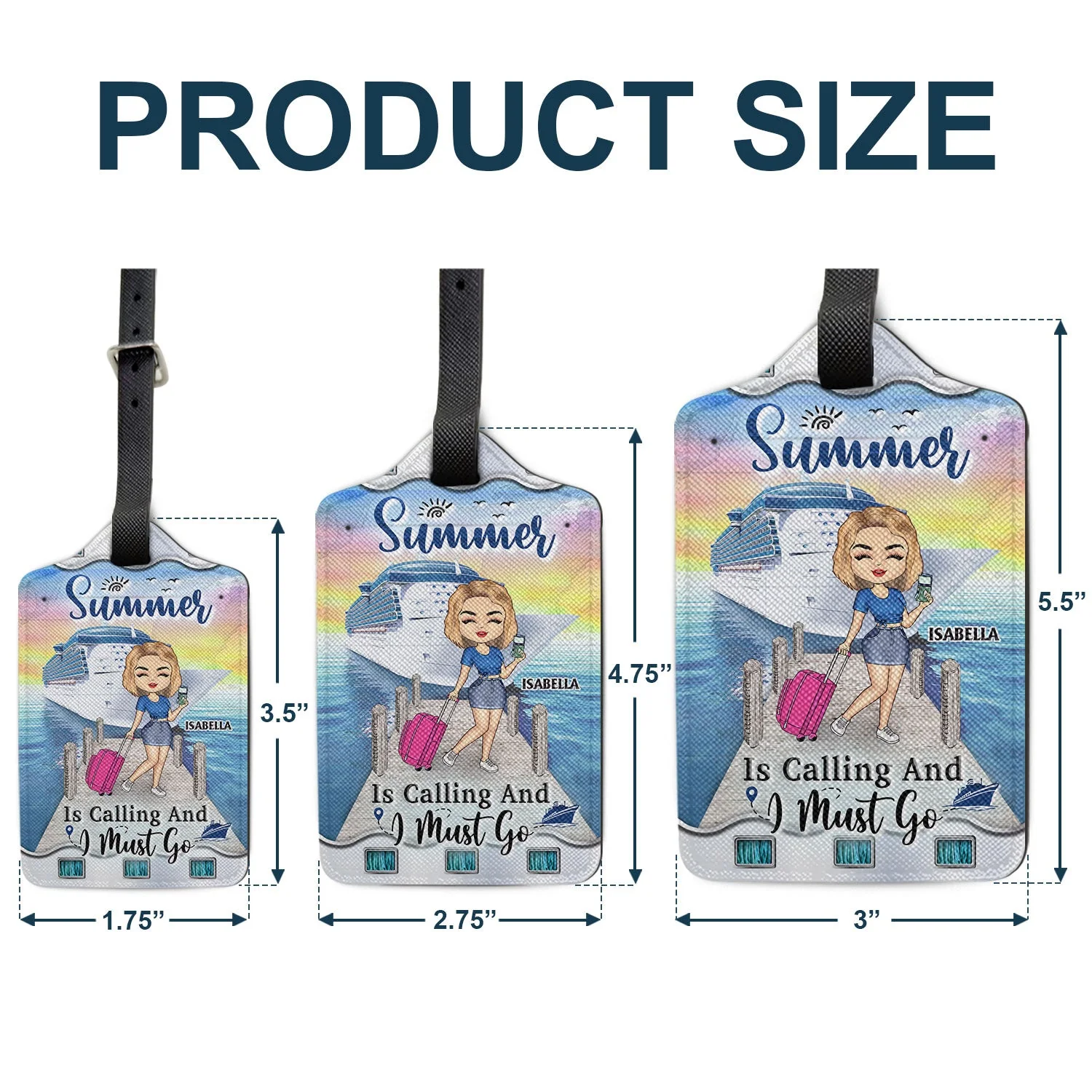 Just A Girl Who Loves Cruising - Gift For Travel Lovers - Personalized Luggage Tag - Image 5