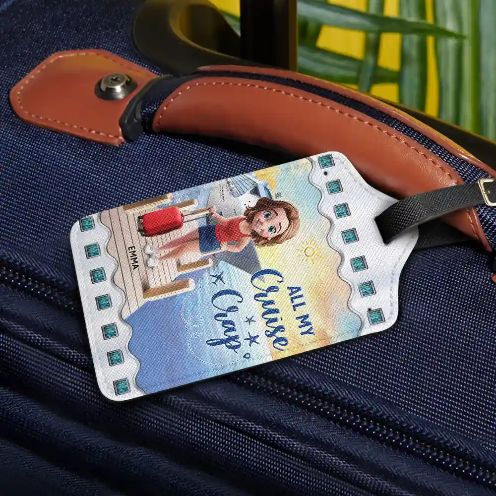 Just A Girl Who Loves Cruising - Personalized Luggage Tag - Image 2