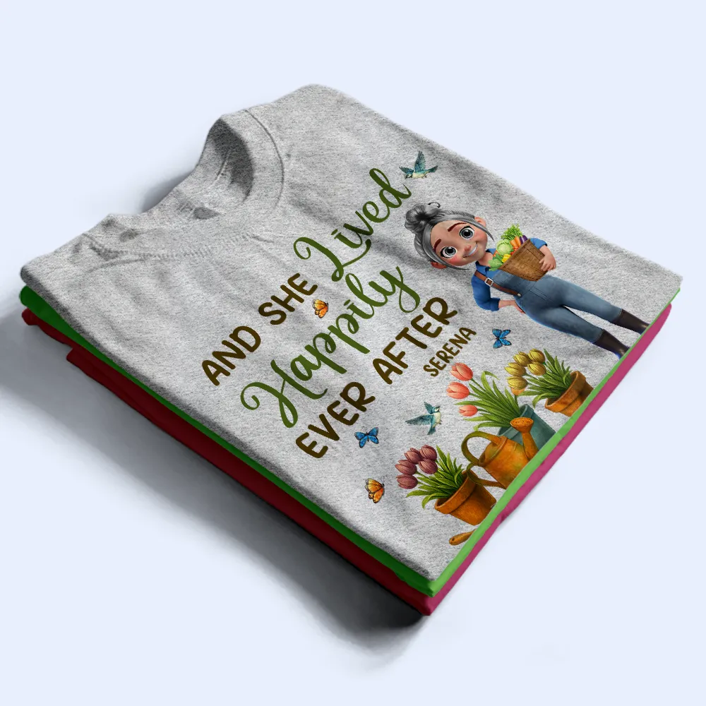 Just A Girl Who Loves Gardening 3D Effect - Personalized T Shirt - Image 2