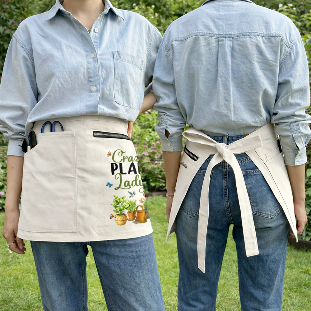 Just A Girl Who Loves Gardening - Personalized Gardening Apron - Image 2