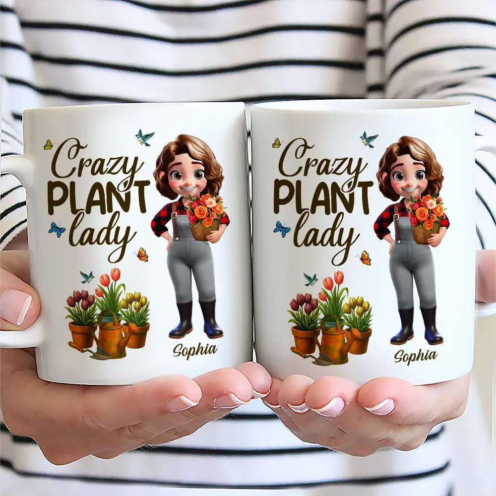 Just A Girl Who Loves Gardening - Personalized Mug - Image 2