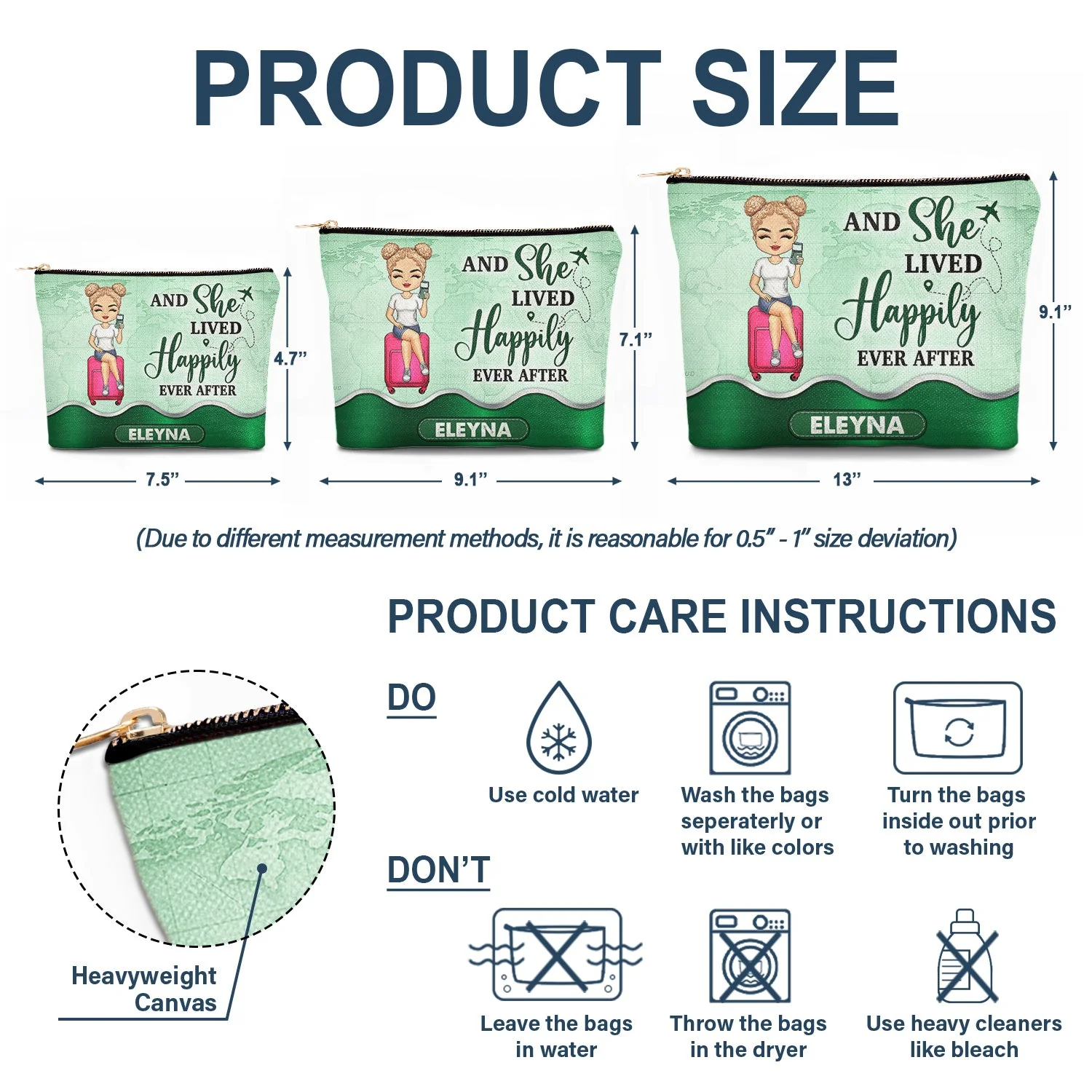 Just A Girl Who Loves Traveling - Gift For Her, Travel Lovers, Vacation Lovers - Personalized Cosmetic Bag - Image 6