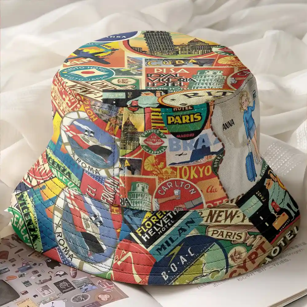 Just A Girl Who Loves Traveling - Personalized Bucket Hat - Image 2