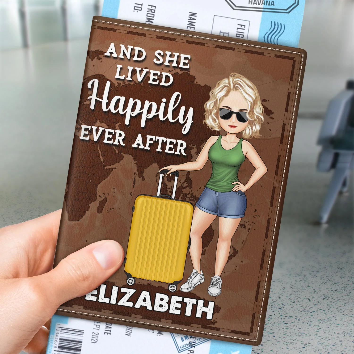 Just A Girl Who Loves Traveling - Vacation, Funny Gift For Her, Him, Travel Lovers - Personalized Custom Passport Cover, Passport Holder - Image 3