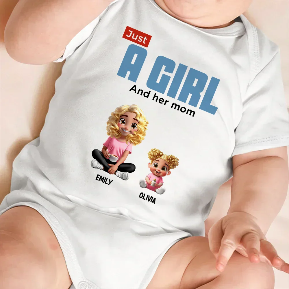 Just A Mom And Her Kids - Personalized T Shirt - Image 5