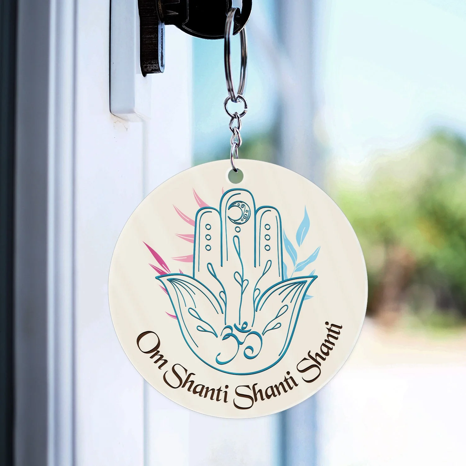 Just Breathe - Gift For Yoga Lovers - Personalized Acrylic Keychain - Image 3