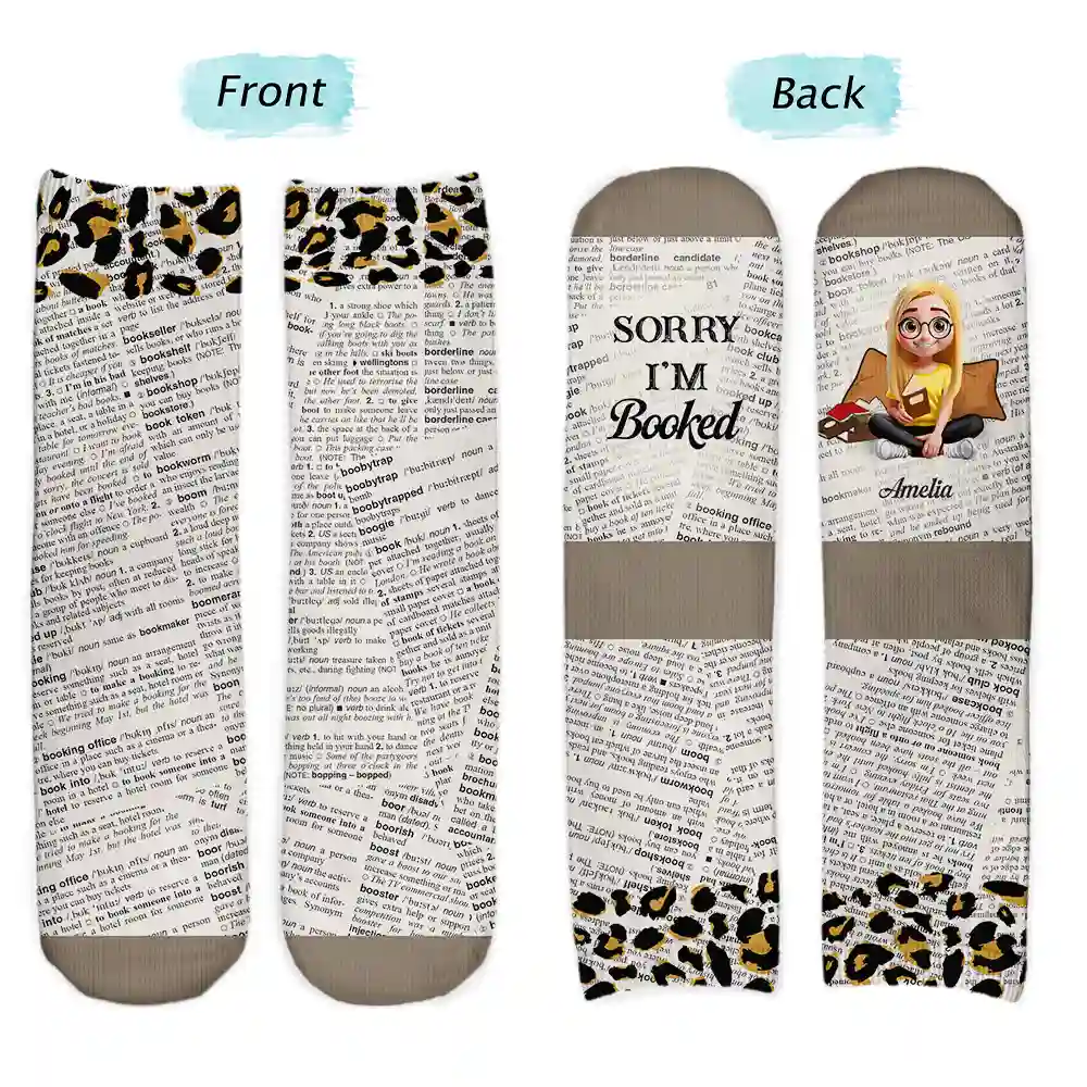 Just One More Chapter - Personalized Socks - Image 2