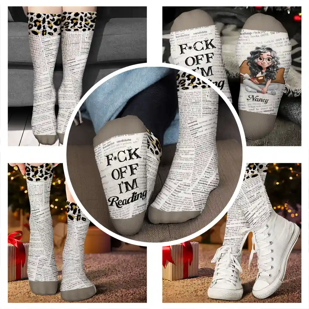 Just One More Chapter - Personalized Socks - Image 4