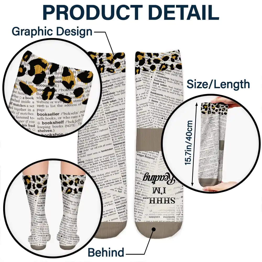 Just One More Chapter - Personalized Socks - Image 5