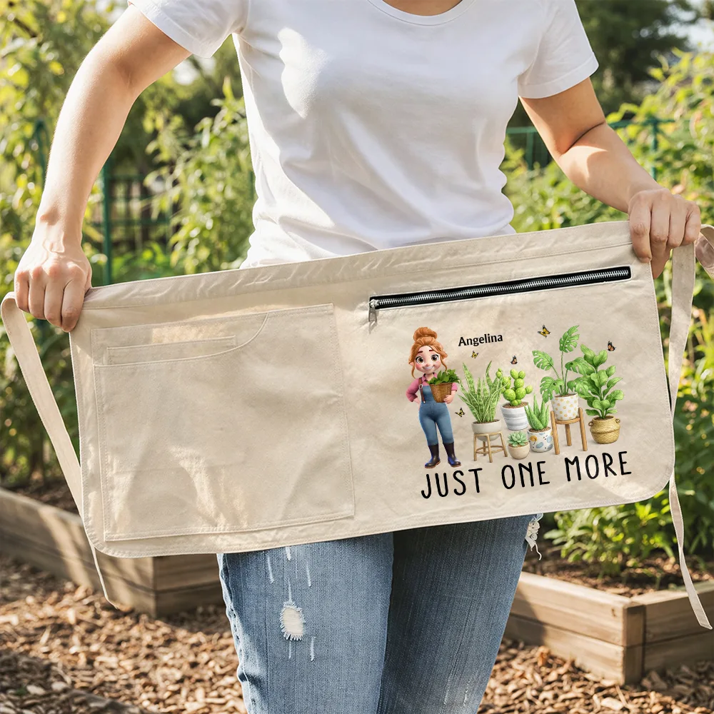 Just One More Plants - Personalized Gardening Apron - Image 3