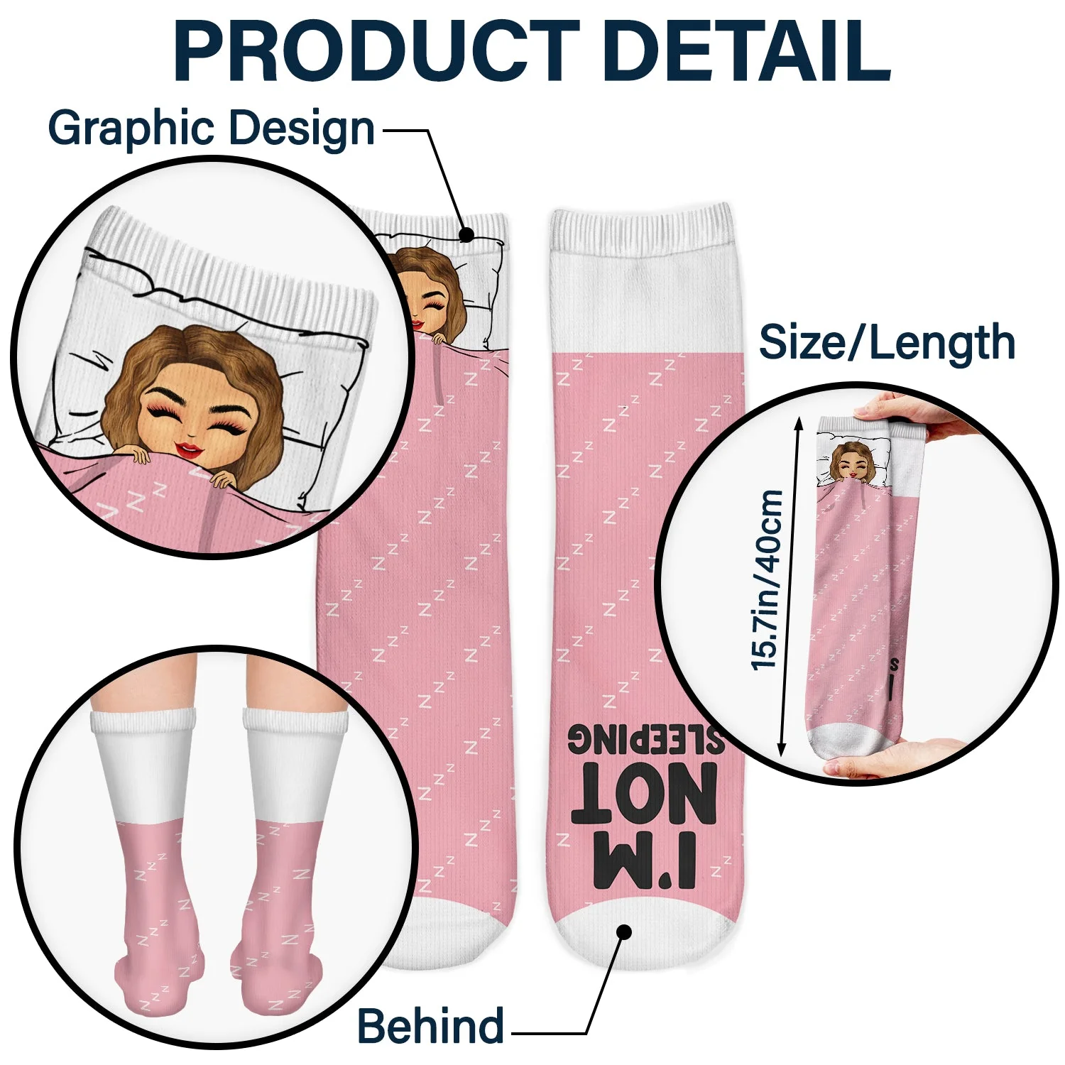 Just Resting My Eyes - Gift For Yourself - Personalized Socks - Image 5