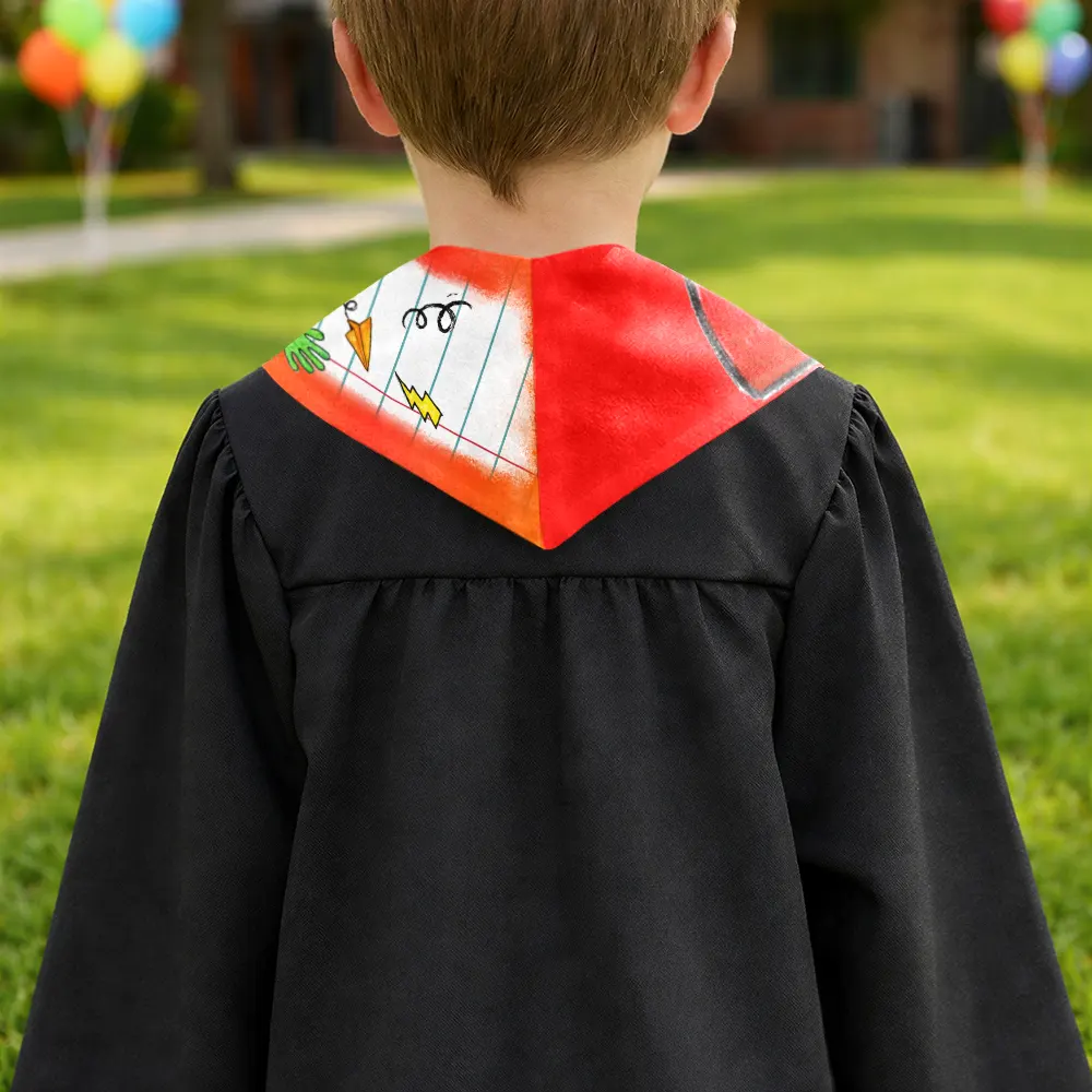 Kid Crayon Graduation - Personalized Kid Graduation Stole - Image 3