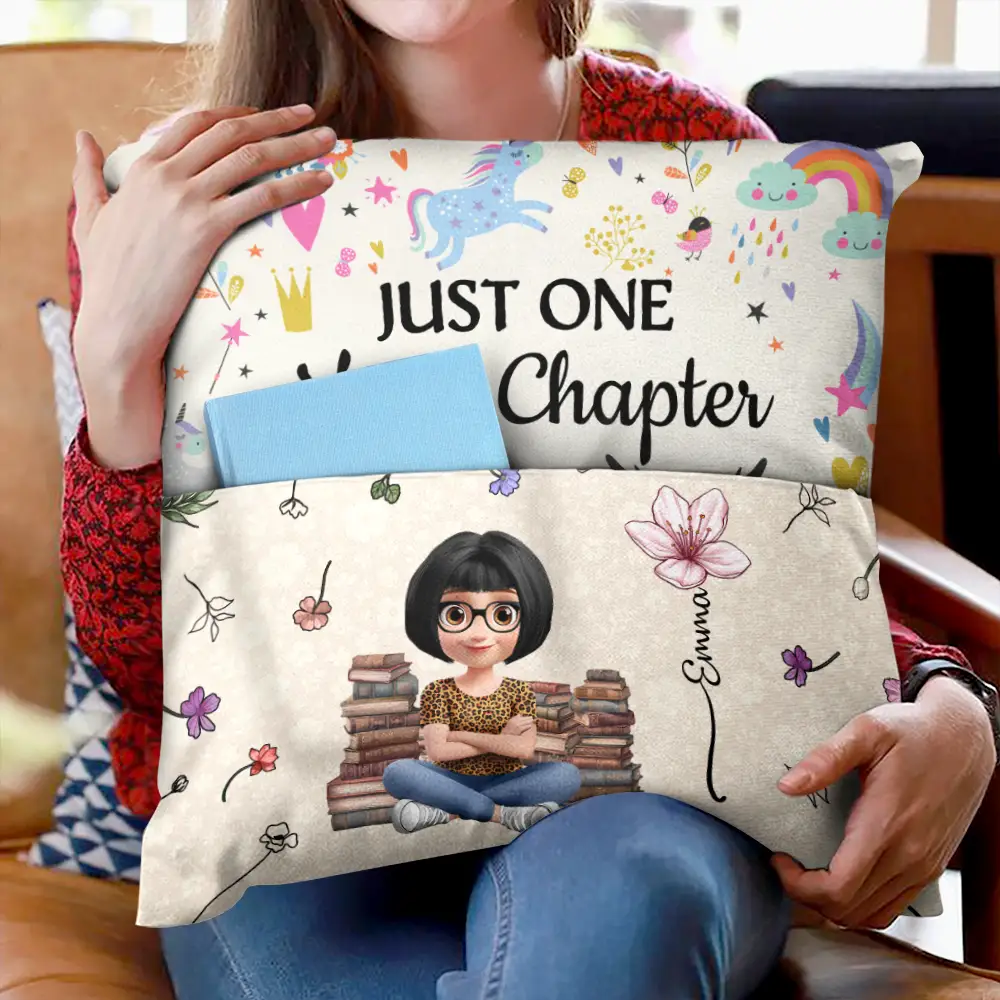 Kid Reading Pillow Birth Month Flower - Personalized Pocket Pillow - Image 2