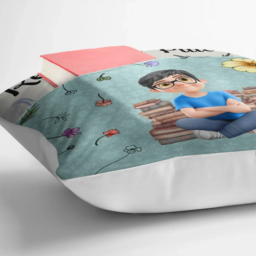 Kid Reading Pillow Birth Month Flower - Personalized Pocket Pillow - Image 4