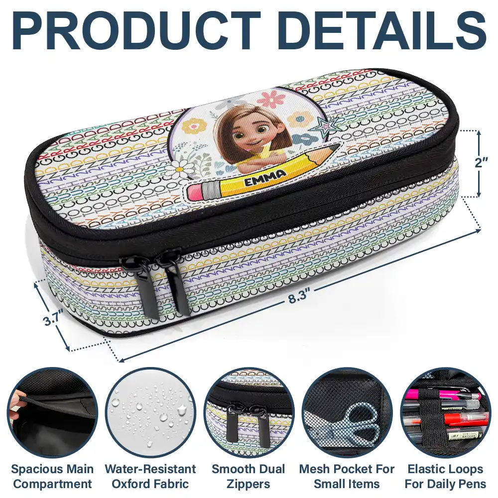 Kid Ready To Crush Hidden Message - Personalized Pencil Case - Image 5