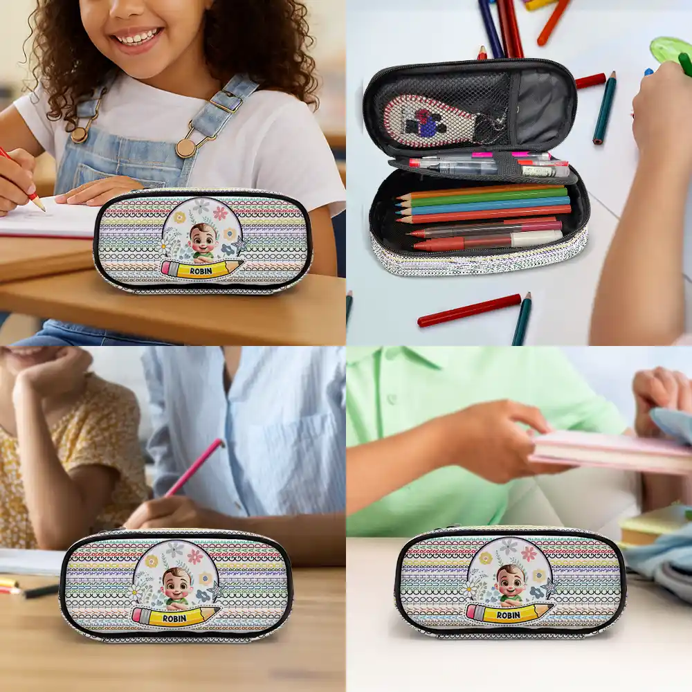 Kid Ready To Crush Hidden Message - Personalized Pencil Case - Image 6