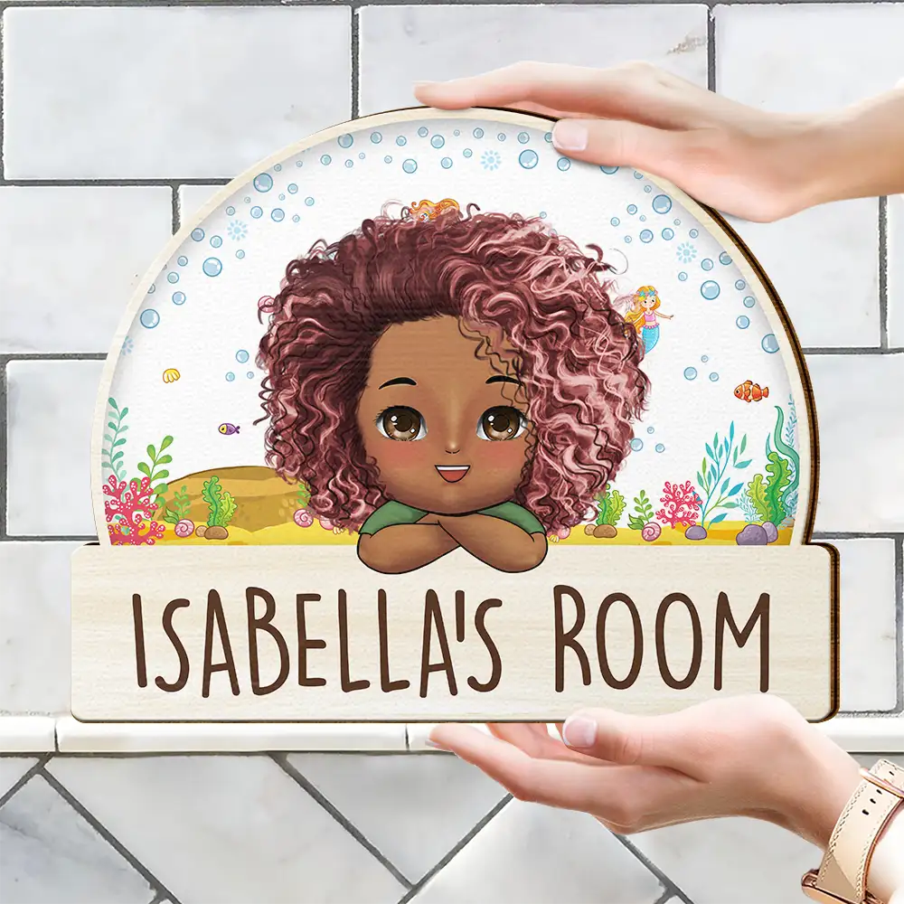 Kid Welcome To My Room - Personalized Custom Shaped Wood Sign - Image 4