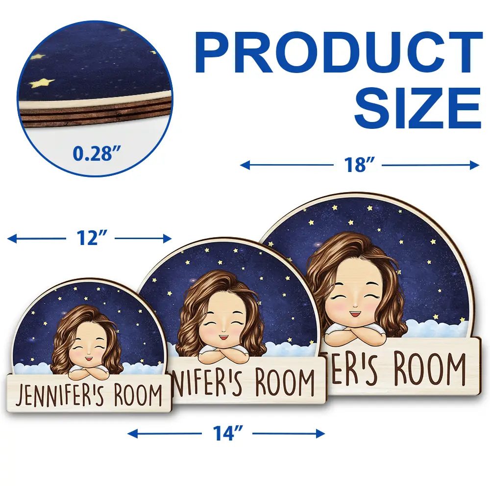 Kid Welcome To My Room - Personalized Custom Shaped Wood Sign - Image 5