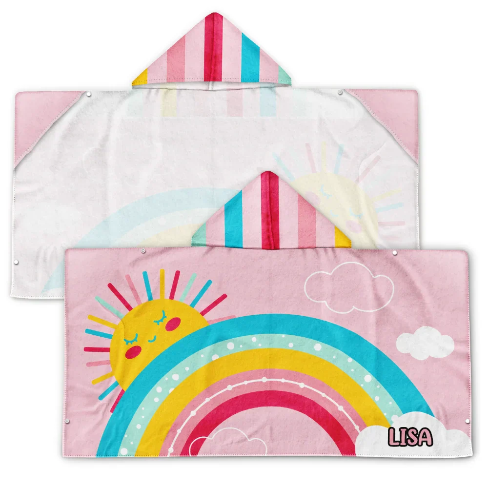 Kids Animal - Personalized Hooded Beach Towel - Image 2