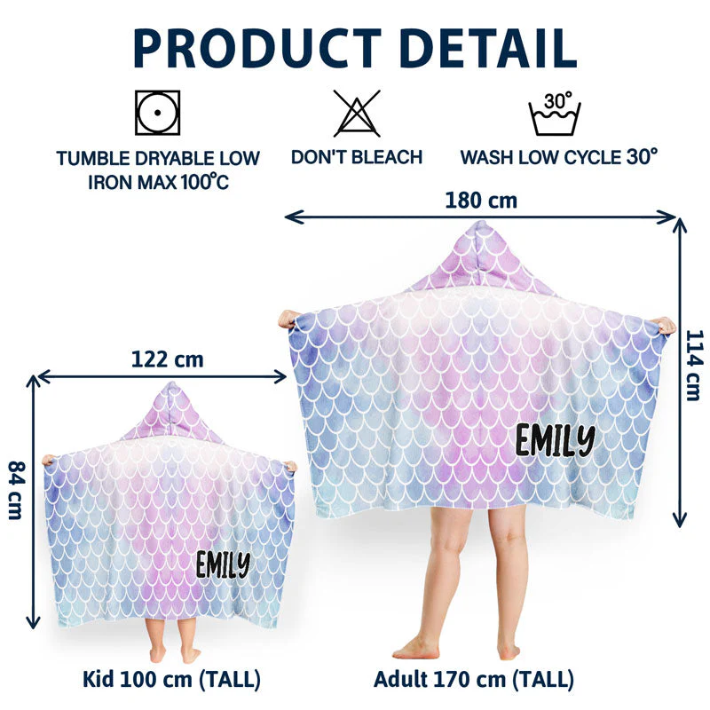 Kids Cosplay Animal At The Beach - Personalized Hooded Beach Towel - Image 5
