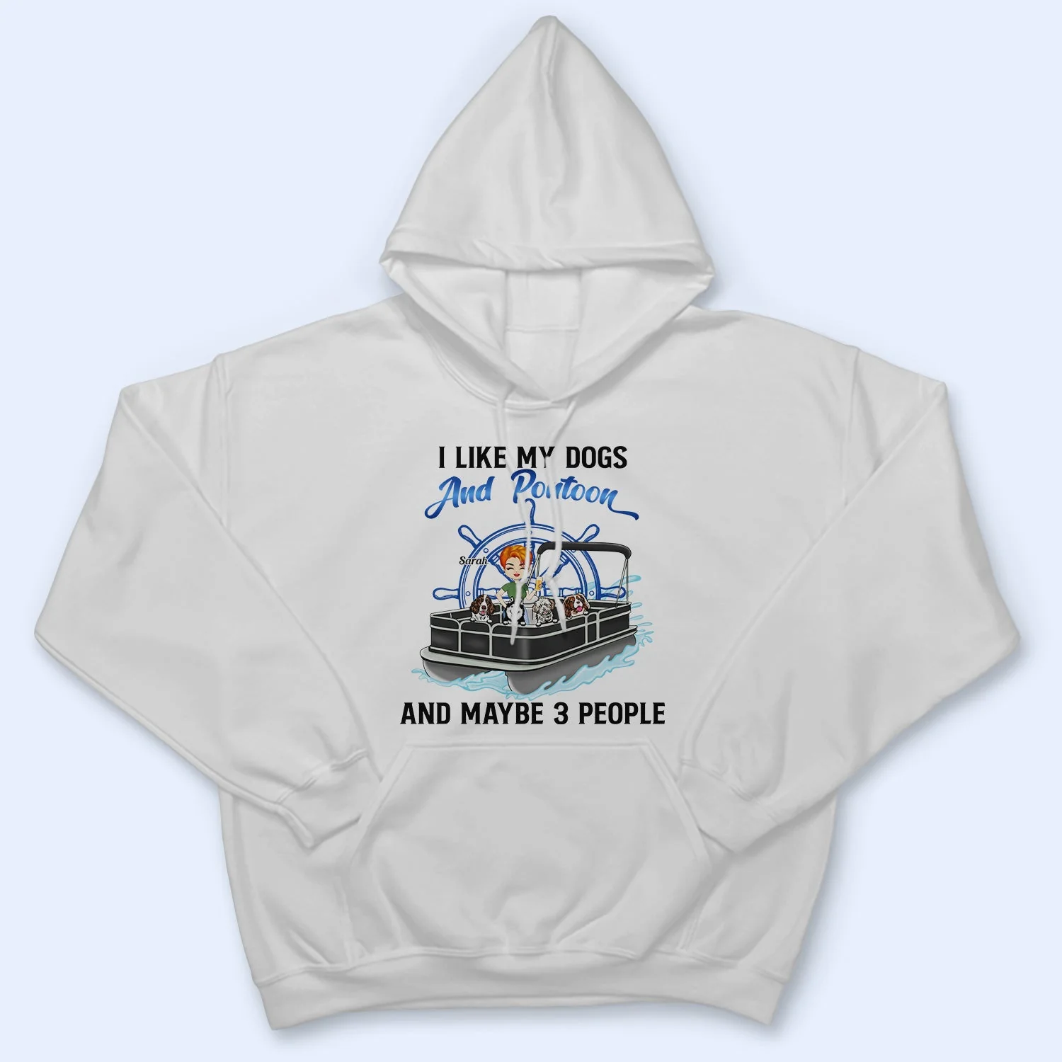 Kinda Busy Being A Pontoon Queen & A Dog Mom - Gift For Pet Lovers, Pontooning Lovers, Lake Lovers, Travelers - Personalized Custom T Shirt - Image 4
