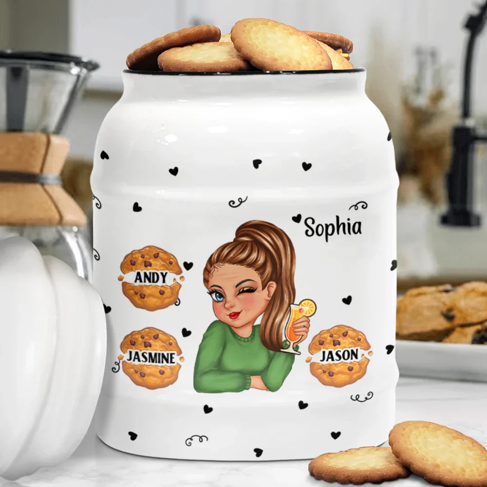 Kisses And Cookies - Personalized Cookie Jar - Image 3