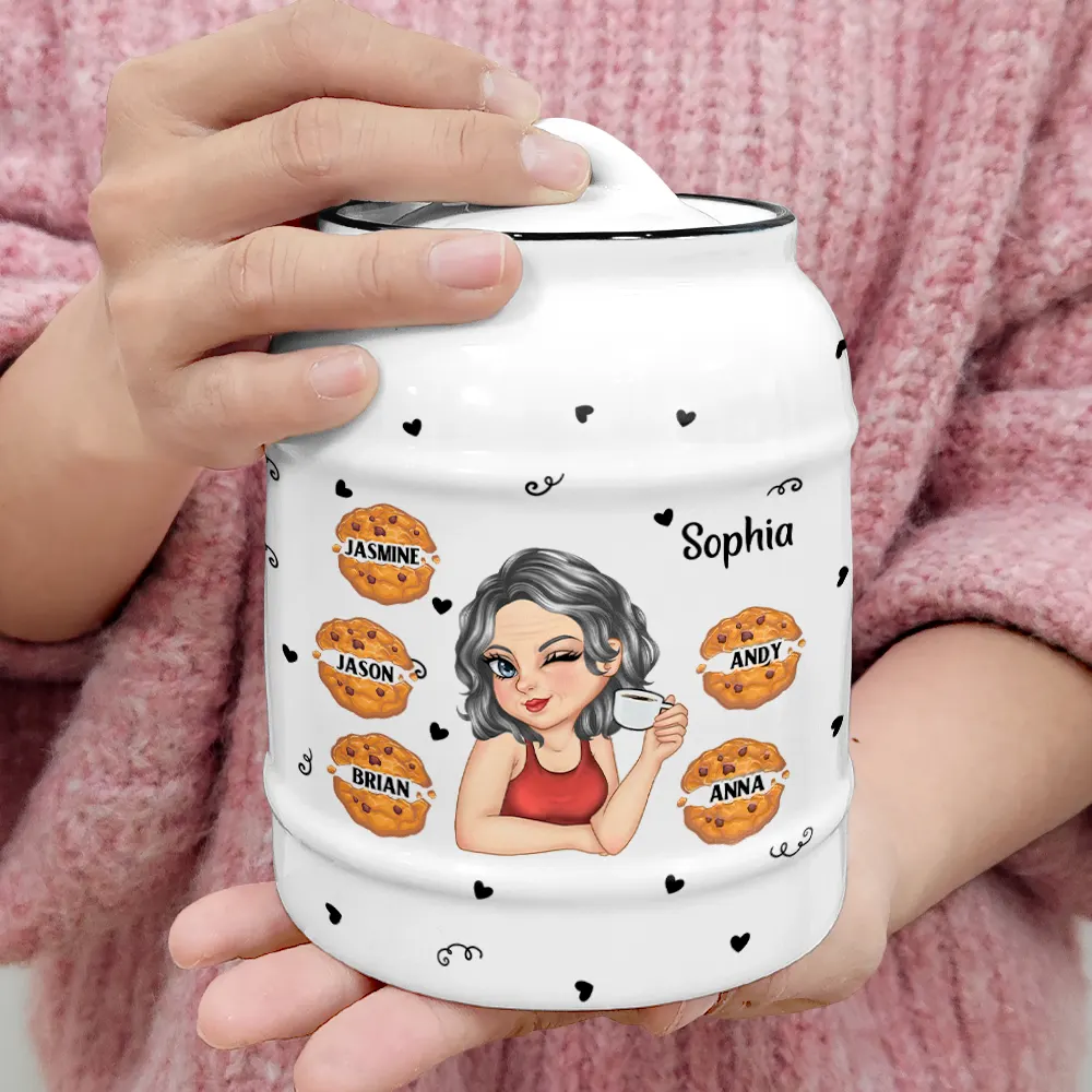 Kisses And Cookies - Personalized Cookie Jar - Image 4