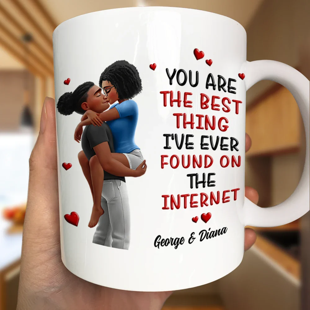 Kissing Couple 3D Best Thing Found On The Internet - Personalized Mug - Image 3