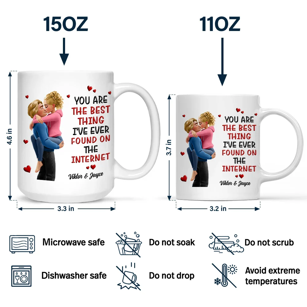 Kissing Couple 3D Best Thing Found On The Internet - Personalized Mug - Image 4