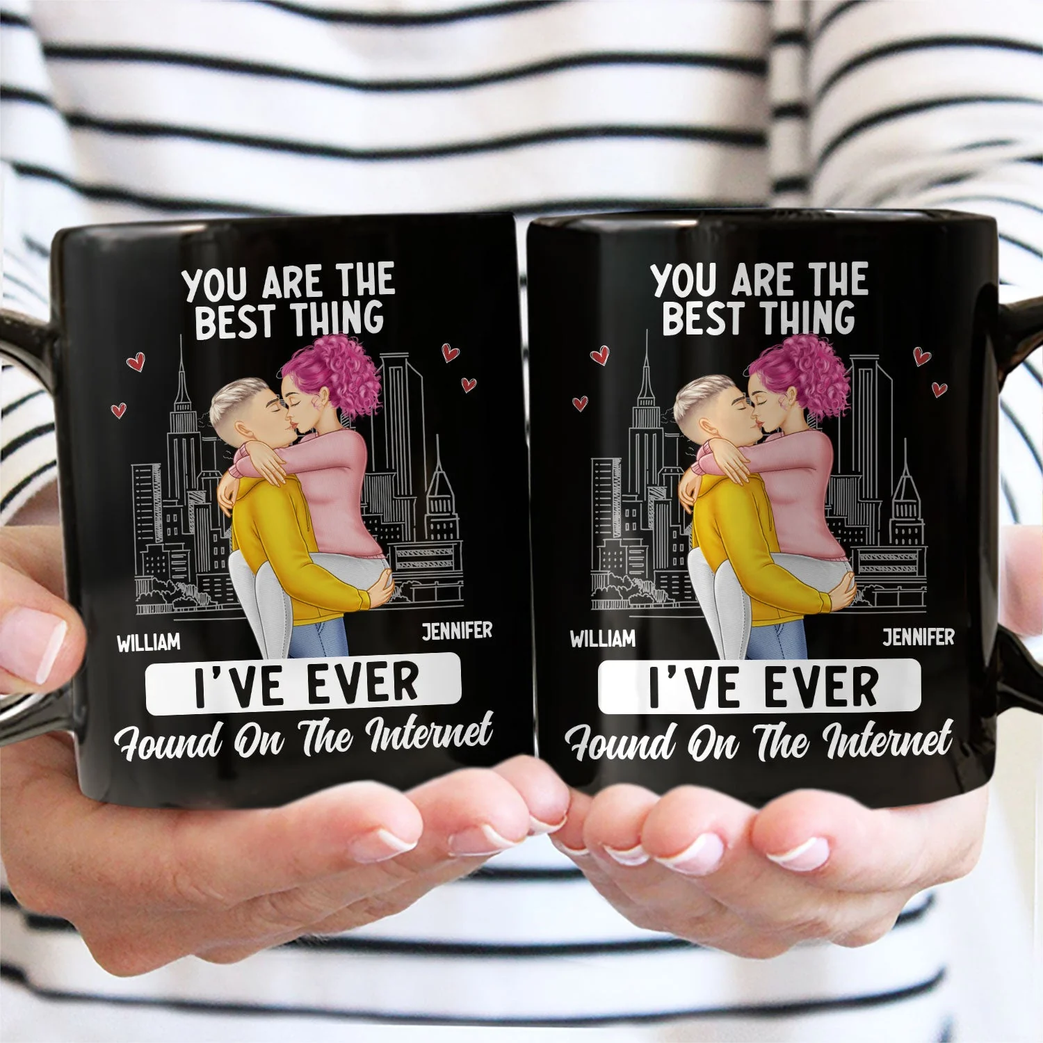 Kissing Couple Best Thing Found On The Internet - Gift For Couples - Personalized Mug - Image 4