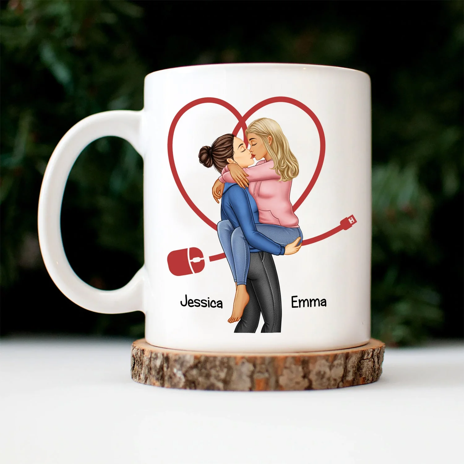Kissing Couple Best Thing On The Internet - Loving, Anniversary Gift For Couple, Spouse, Husband, Wife - Personalized Mug - Image 3