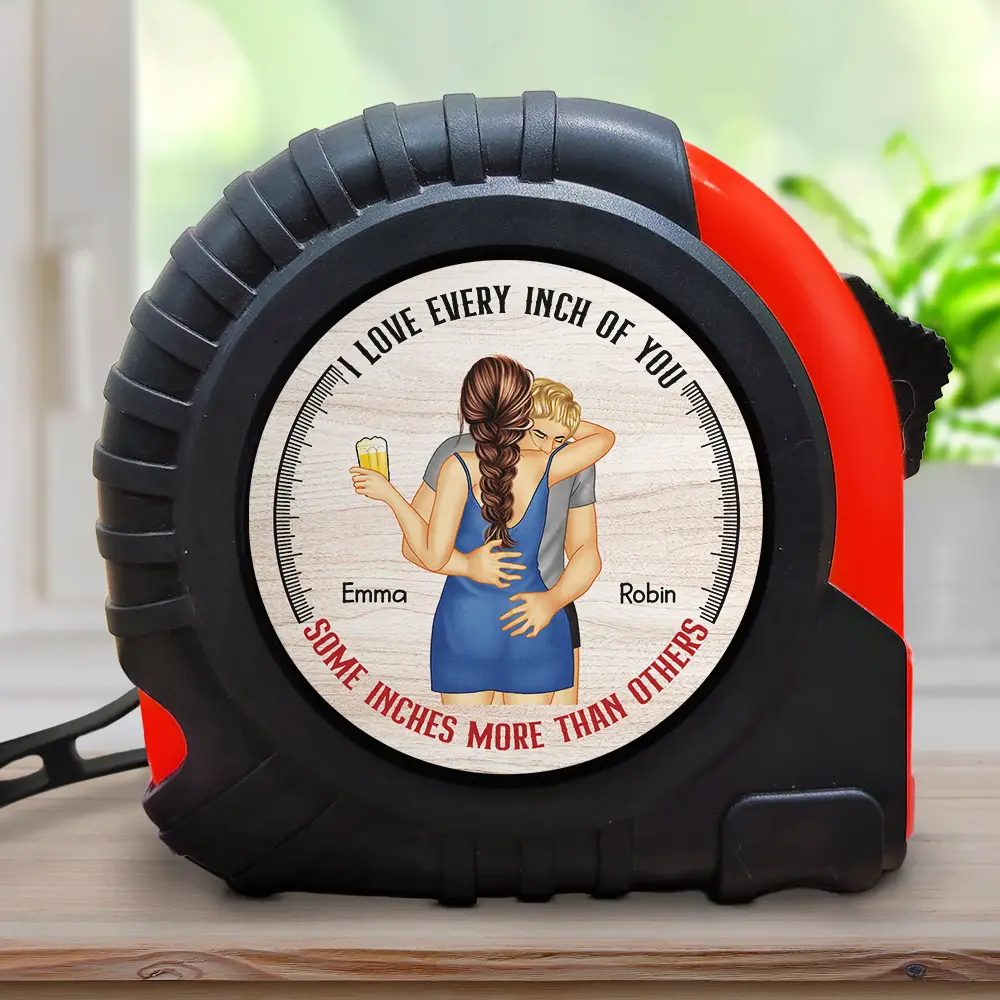 Kissing Couple Love Every Inch Of You - Personalized Tape Measure - Image 3
