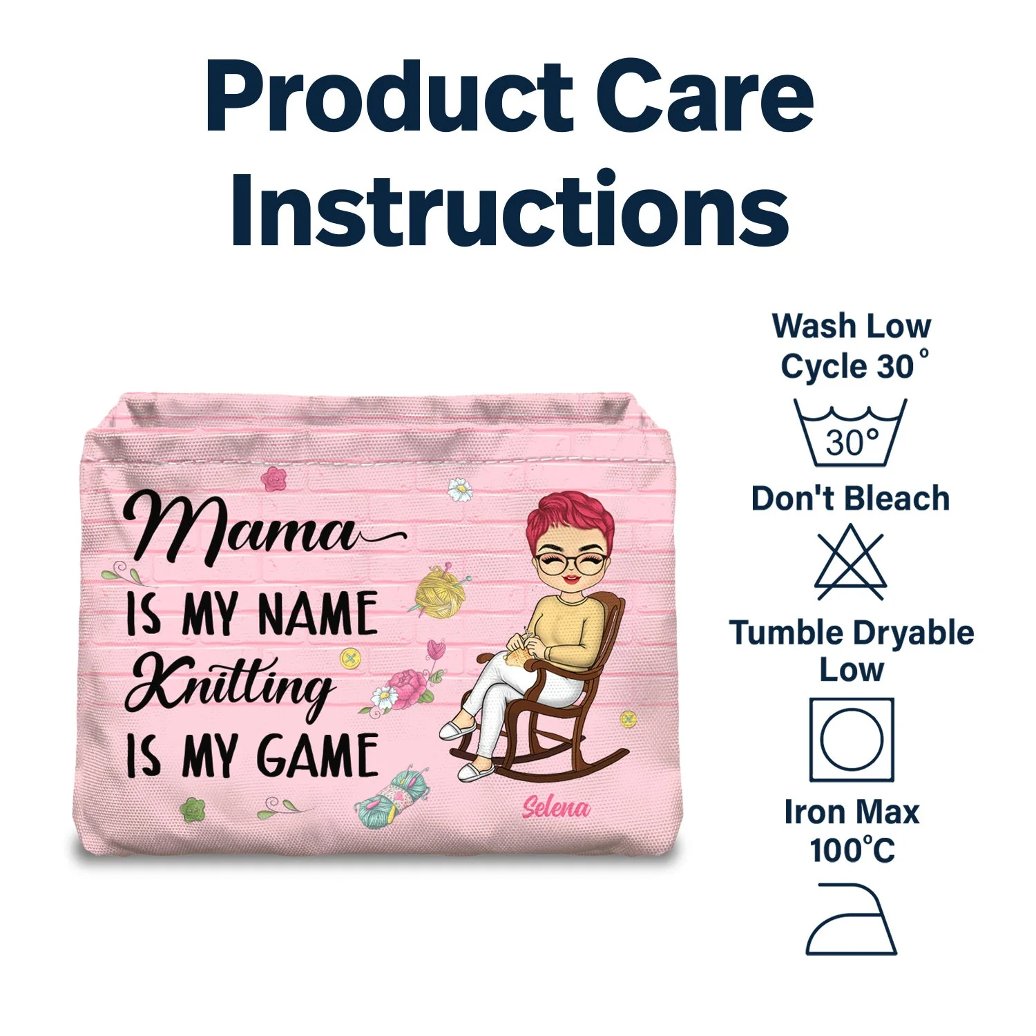 Knitting Is My Game - Gift For Mother - Personalized Storage Box - Image 5