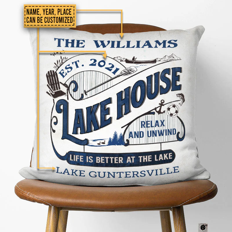 Lake House Life Is Better Custom Pillow - Image 3