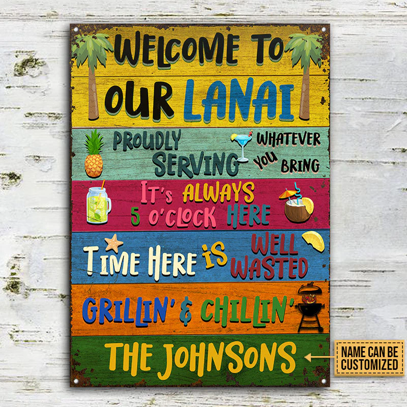 Lanai Welcome To Our Custom Classic Metal Signs - Image 3