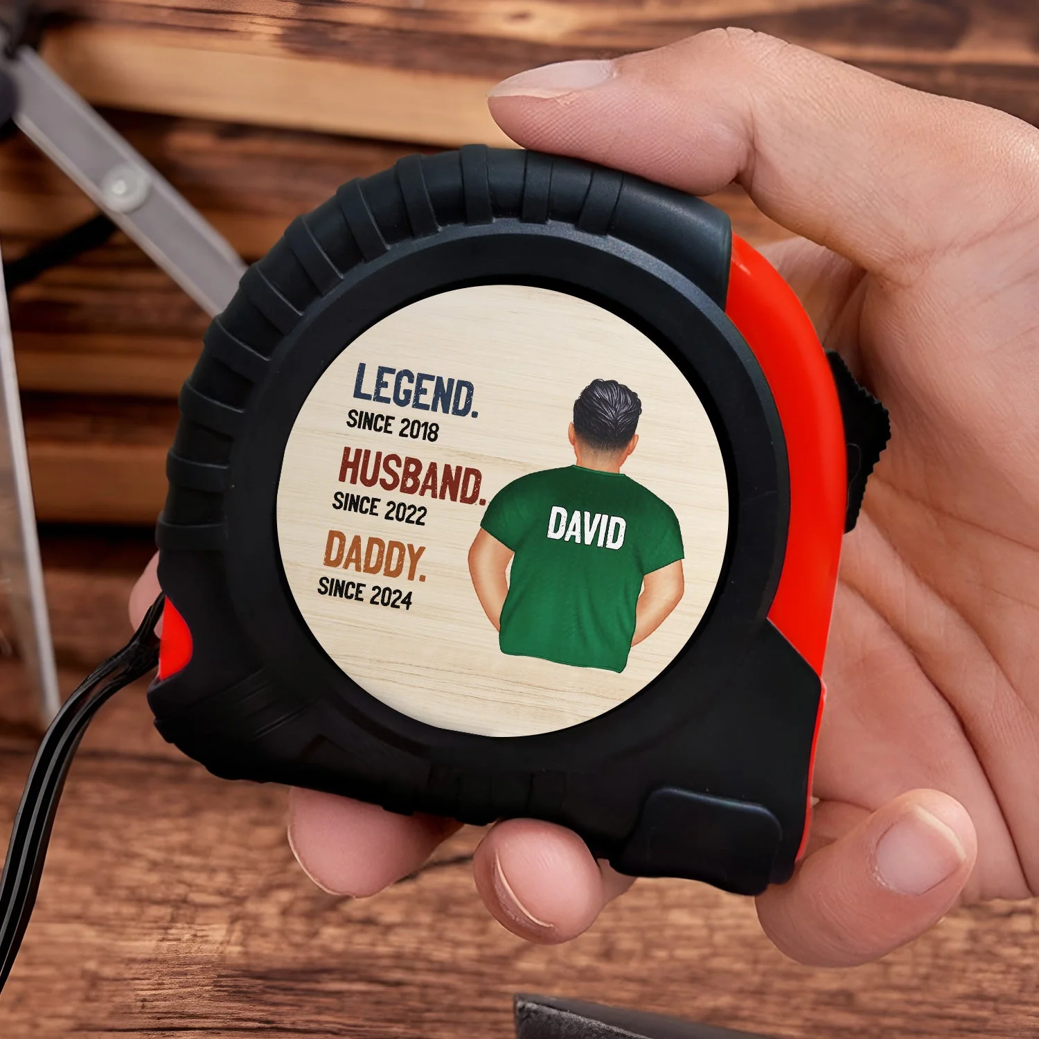 Legend Husband Daddy Grandpa - Birthday, Loving Gift For Dad, Father, Grandfather - Personalized Tape Measure - Image 3