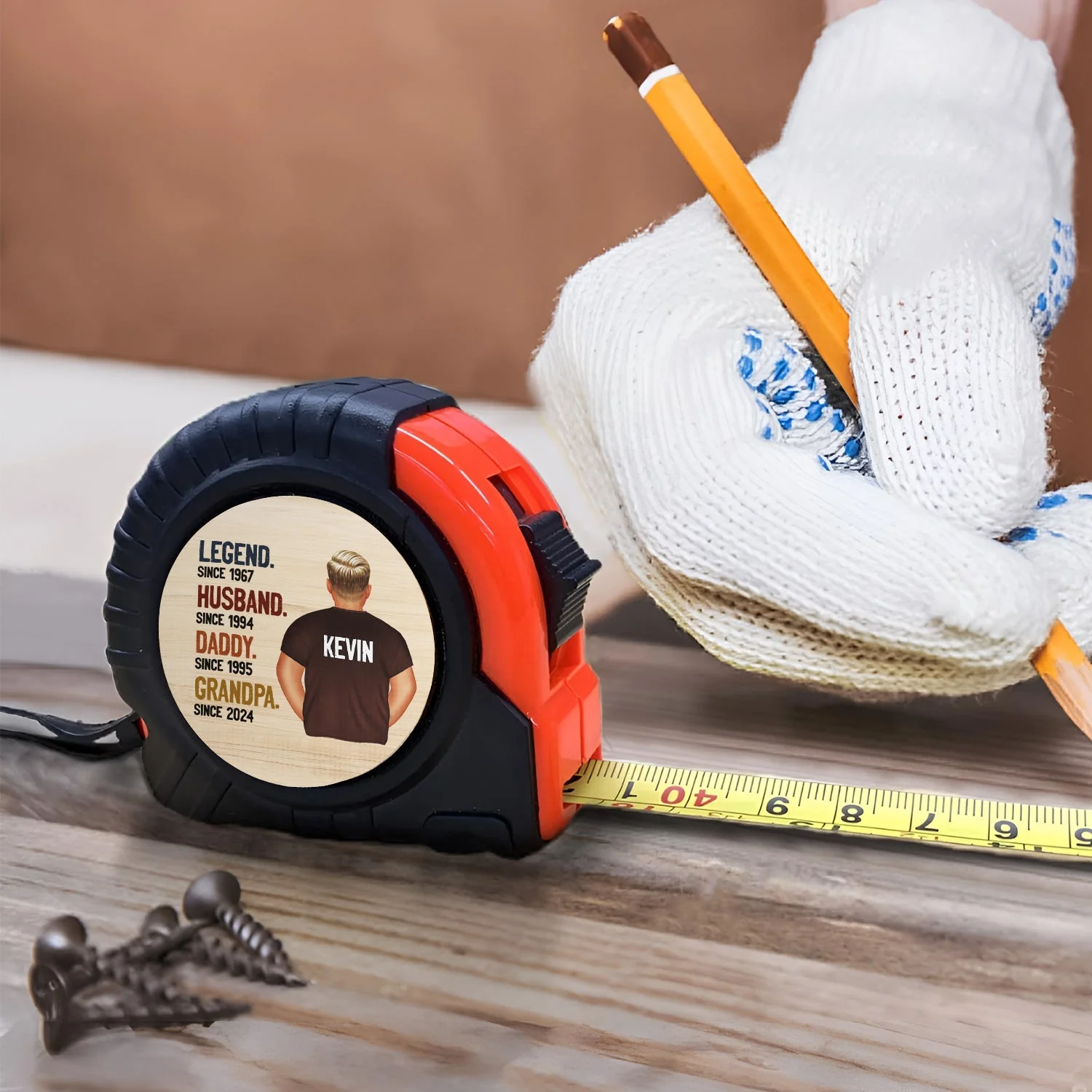 Legend Husband Daddy Grandpa - Birthday, Loving Gift For Dad, Father, Grandfather - Personalized Tape Measure - Image 4